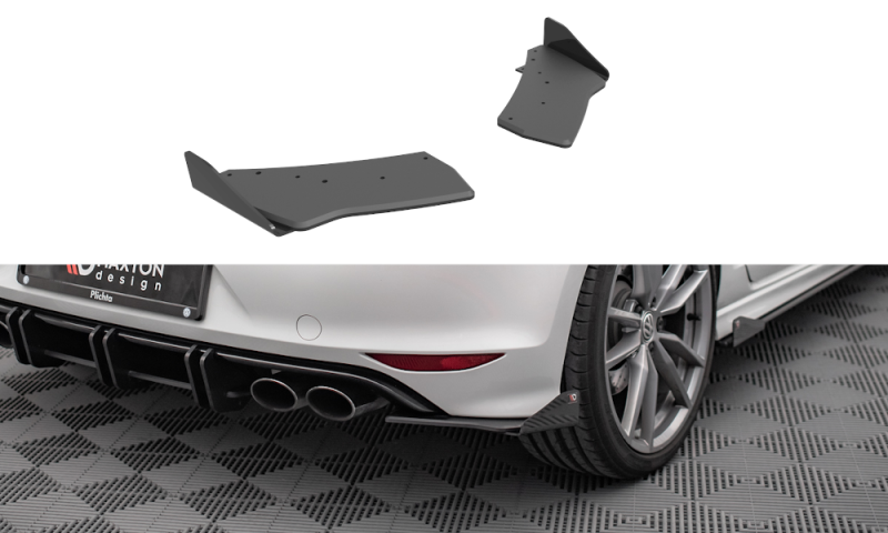 Maxton Street Pro Heck Ansatz Flaps Diffusor +Flaps für Volkswagen Golf R Mk7 schwarz Hochglanz VWGO7RCNC-RSD1B+RSF1-G