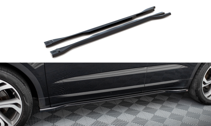 Maxton Seitenschweller Ansatz Jaguar E-Pace R-Dynamic Mk1 schwarz Hochglanz JA-EP-1-RDYNAMIC-SD1-G