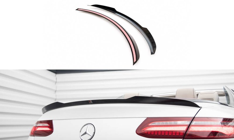 Maxton Spoiler CAP Abrisskante Mercedes-Benz E Cabriolet AMG-Line / E53 AMG A238 schwarz Hochglanz ME-E-213F-AMGLINE-CA-CAP1-G