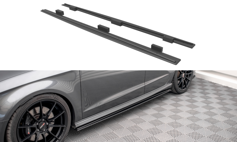 Maxton Street Pro Seitenschweller Ansatz für Audi S3 / A3 S-Line Sportback 8V Facelift AUS33FSBCNC-SD1B