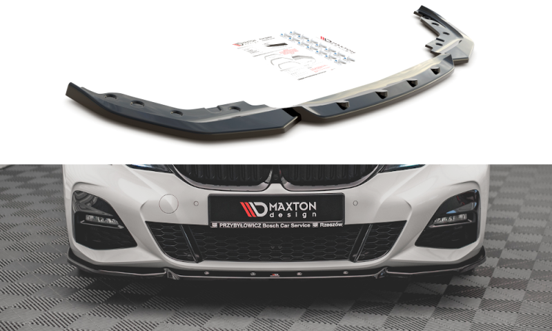 Maxton Front Ansatz V.5 für BMW 3er G20 / G21 M-Paket schwarz Hochglanz BM-3-20-MPACK-FD5-G