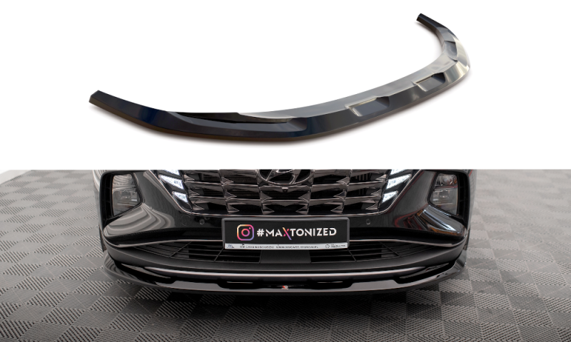Maxton Front Ansatz V.1 für Hyundai Tucson Mk4 schwarz Hochglanz HY-TU-4-FD1-G