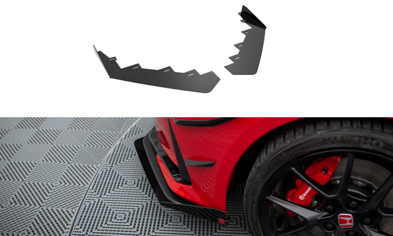 Maxton Front Flaps Honda Civic Type-R Mk 11 schwarz Hochglanz HOCI11TYPERCNC-FSF1-G