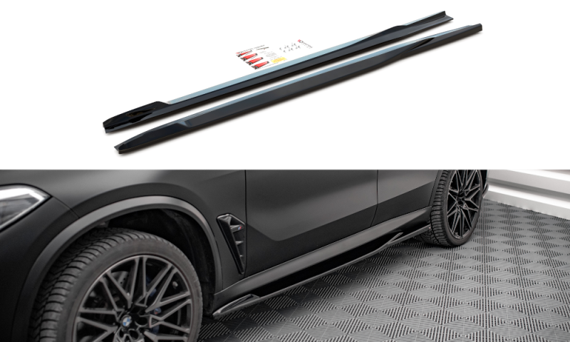 Maxton Seitenschweller Ansatz für BMW X5M F95 schwarz Hochglanz BM-X5M-05-SD1-G