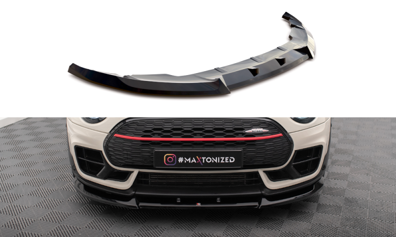 Maxton Front Ansatz V.1 für Mini Cooper Clubman John Cooper Works F54 Facelift schwarz Hochglanz MC-CM-2F-JCW-FD1-G
