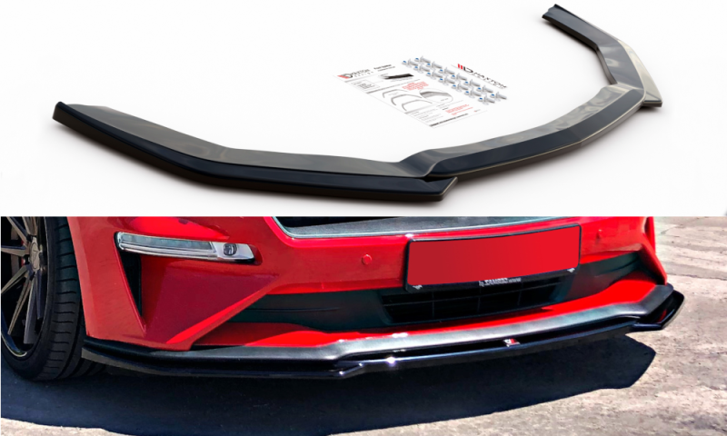 Maxton Front Ansatz für Ford Mustang Mk. 6 Facelift schwarz Hochglanz FO-MU-6F-FD1-G
