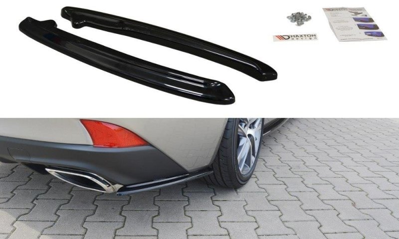 Maxton Heck Ansatz Flaps Diffusor für Lexus IS Mk3 Facelift T schwarz Hochglanz LE-IS-3F-T-RSD1-G
