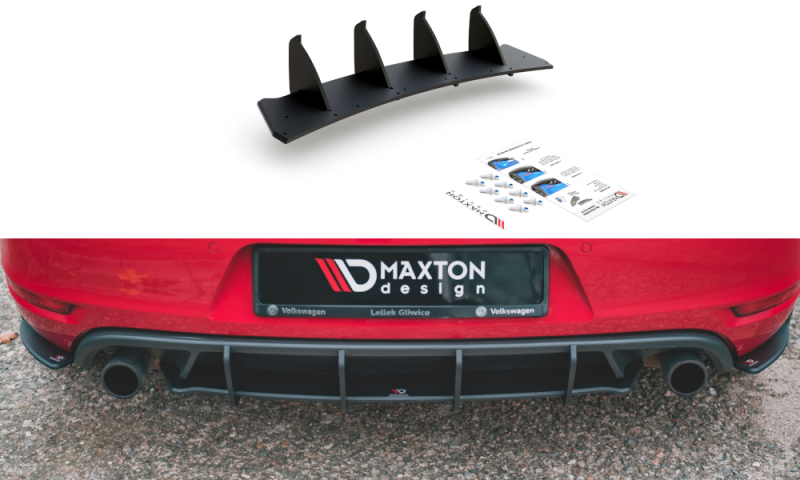 Maxton Racing Heckschürze V.2 für Volkswagen Golf GTI Mk6 VWGO6GTICNC-RS2B