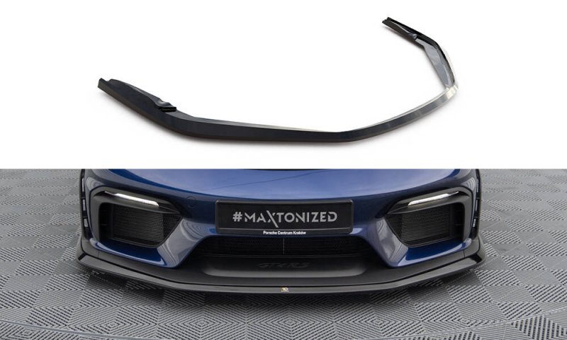 Maxton Front Ansatz Porsche 718 Cayman GT4 RS 982c schwarz Hochglanz PO-CA-718-GT4-RS-FD1-G