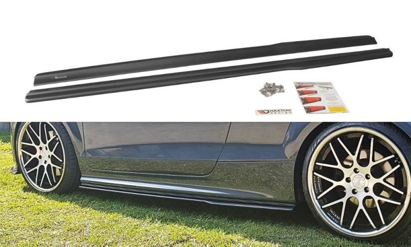 Maxton Seitenschweller Ansatz für Audi TT S / TT S-Line 8J  schwarz Hochglanz AU-TT-2-SLINE-SD1-G
