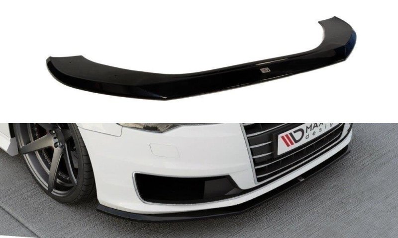 Maxton Front Ansatz für Audi A6 Ultra C7 FL schwarz Hochglanz AU-A6-C7-U-FD1-G
