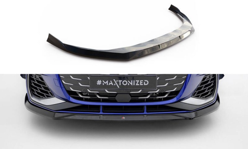 Maxton Front Ansatz V.3 Audi A3 S-Line Limousine / S3 Limousine 8Y Facelift schwarz Hochglanz AU-S3-8YF-S-FD3-G