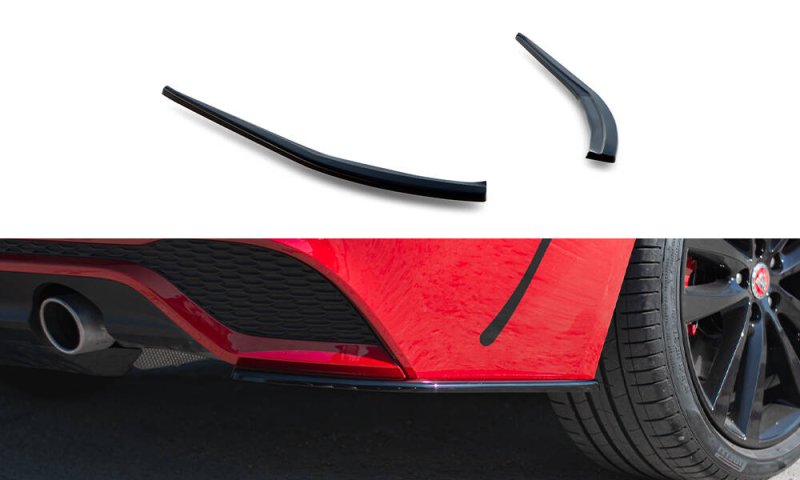 Maxton Heck Ansatz Flaps Diffusor Jaguar XE R-Dynamic X760 Facelift schwarz Hochglanz JA-XE-1F-RDYNAMIC-RSD1-G