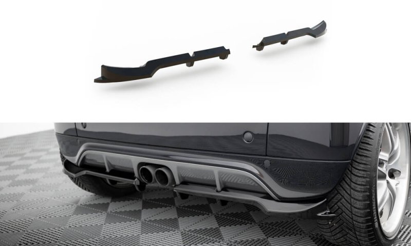 Maxton Mittlerer Cup Diffusor Heck Ansatz Brabus Smart Fortwo C451 Facelift schwarz Hochglanz BR-SM-FT-451-RSD1G+RD1-G
