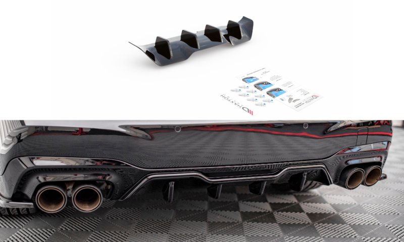 Maxton Diffusor Heck Ansatz für BMW M235i Gran Coupe F44 schwarz Hochglanz BM-2-44-M-RS1-G