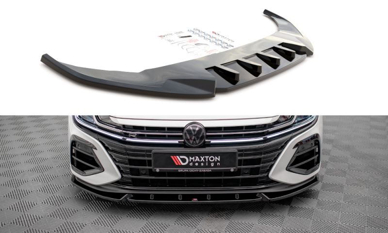 Maxton Front Ansatz V.2 für Volkswagen Arteon R schwarz Hochglanz VW-AR-1F-R-FD2-G