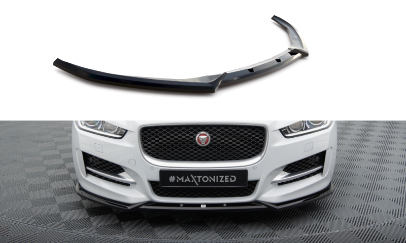 Maxton Front Ansatz V.2 Jaguar XE R-Sport X760 schwarz Hochglanz JA-XE-1-RSPORT-FD2-G