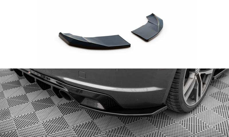 Maxton Heck Ansatz Flaps Diffusor V.2 Audi TT S-Line 8S schwarz Hochglanz AU-TT-3-SLINE-RSD2-G