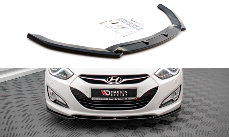 Maxton Front Ansatz für Hyundai I40 Mk1 schwarz Hochglanz HY-I40-1-FD1-G
