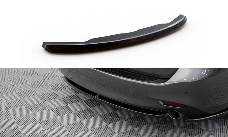 Maxton Mittlerer Cup Diffusor Heck Ansatz Mazda 6 Kombi Mk3 Facelift schwarz Hochglanz MA-6-3F-K-RD1-G