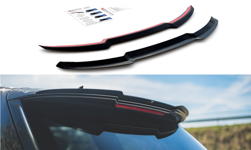Maxton Spoiler CAP für Audi SQ7 / Q7 S-Line Mk. 2 schwarz Hochglanz AU-SQ7-2-CAP1-G