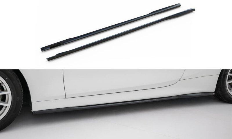 Maxton Seitenschweller Ansatz BMW 4er Coupe / Cabrio G22 / G23 schwarz Hochglanz BM-4-G23-CA-SD1-G