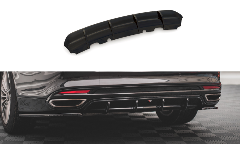Maxton Diffusor Heck Ansatz für Ford Mondeo Mk5 schwarz Hochglanz FO-MO-5-RS1-G