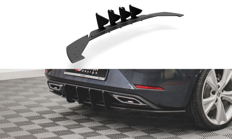 Maxton Rennen Street Pro Heckschürze für Seat Leon FR Hatchback Mk4 SELE4FRCNC-RS1B
