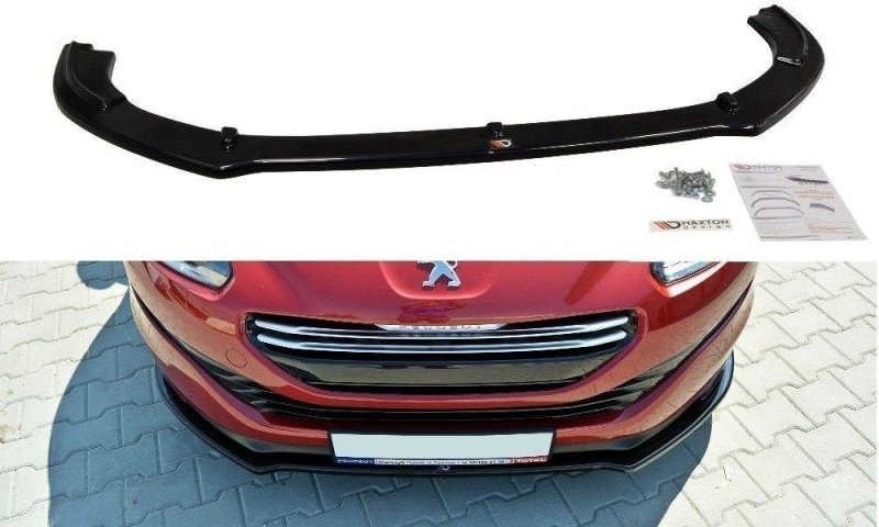 Maxton Front Ansatz V.1 für PEUGEOT RCZ FACELIFT schwarz Hochglanz PE-RCZ-1F-FD1-G