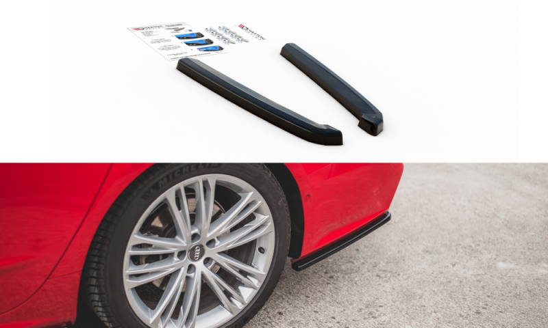 Maxton Heck Ansatz Flaps Diffusor für Audi S7 C8 schwarz Hochglanz AU-A7-C8-SLINE-RSD1-G