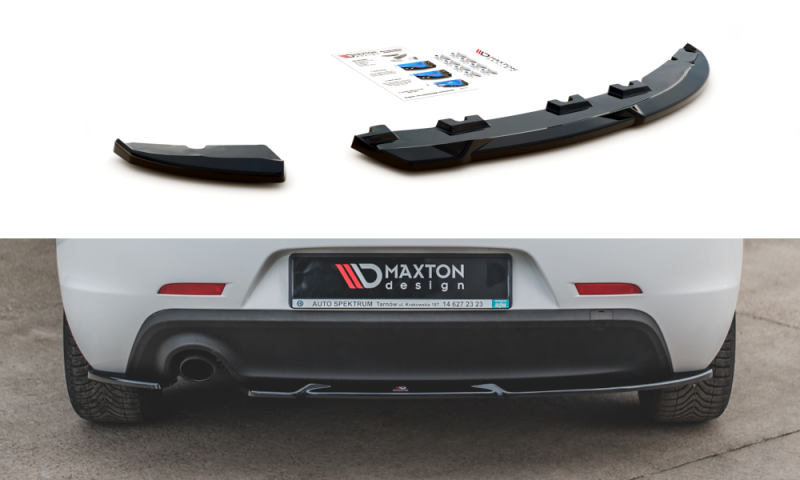 Maxton Heck Ansatz Flaps Diffusor V.1 für Alfa Romeo Giulietta Facelift Carbon Look  AL-GU-1F-RSD1-C