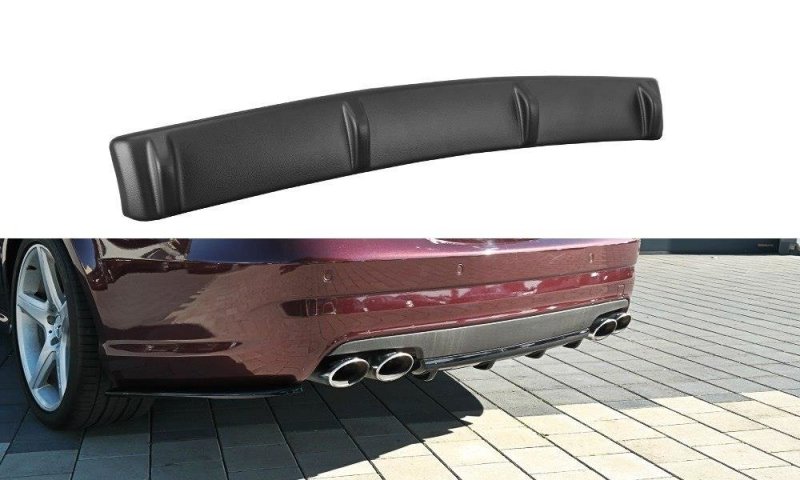 Maxton Diffusor Heck Ansatz für Mercedes CLS C219 55AMG schwarz Hochglanz ME-CLS-219-AMG-RS1-G
