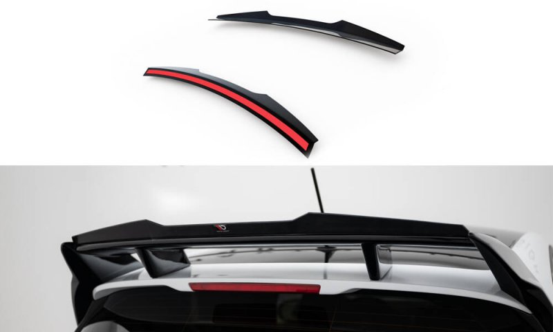 Maxton Spoiler CAP Abrisskante Ford Fiesta Standard / ST / ST-Line Mk8 (FO-FI-8-FH1FP) schwarz Hochglanz FO-FI-8-CAP2-G