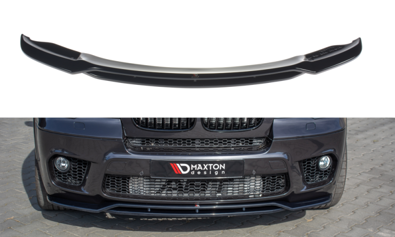 Maxton Front Ansatz für  BMW X5 E70 Facelift M Paket schwarz Hochglanz BM-X5-70F-MPACK-FD1+FD1R-G