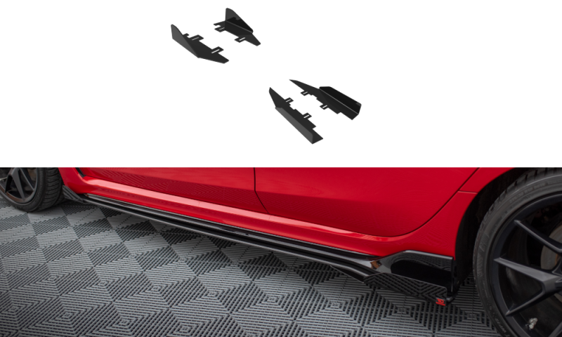 Maxton Side Flaps Honda Civic Type-R Mk 11 schwarz Hochglanz HOCI11TYPERCNC-SF1-G
