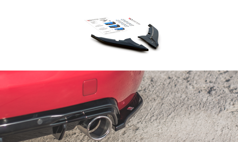 Maxton Heck Ansatz Flaps Diffusor für Peugeot 308 GT Mk2 Facelift schwarz Hochglanz PE-308-2F-GT-RSD1-G