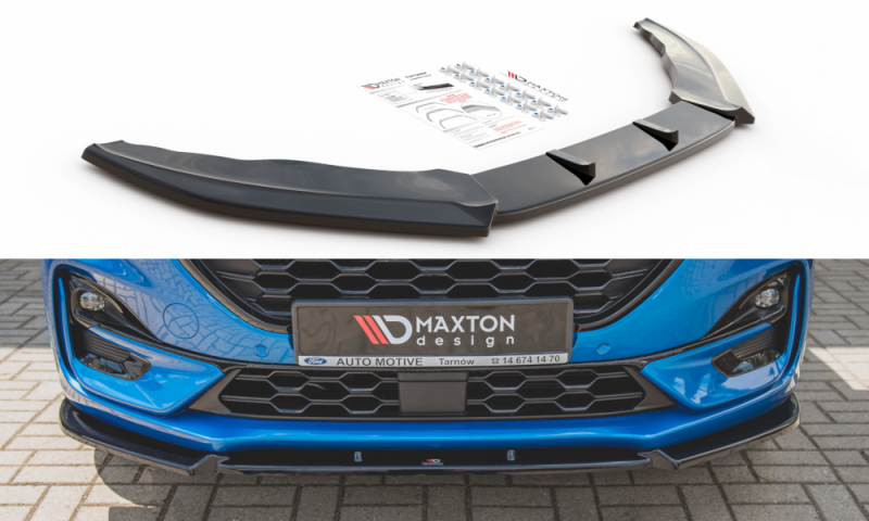 Maxton Front Ansatz für Ford Puma ST-Line schwarz Hochglanz FO-PU-1-STLINE-FD1-G
