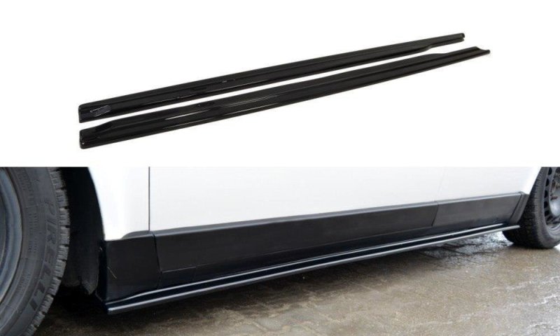Maxton Seitenschweller Ansatz für VW PASSAT B5 schwarz Hochglanz VW-PA-B5-SD1-G