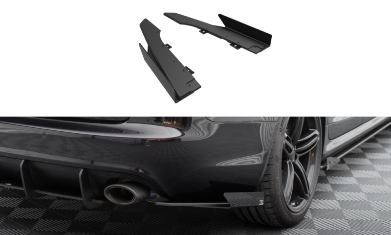 Maxton Street Pro Heck Ansatz Flaps Diffusor +Flaps für Audi RS6 Avant C6 schwarz Hochglanz AURS6C6CNC-RSD1B+RSF1-G