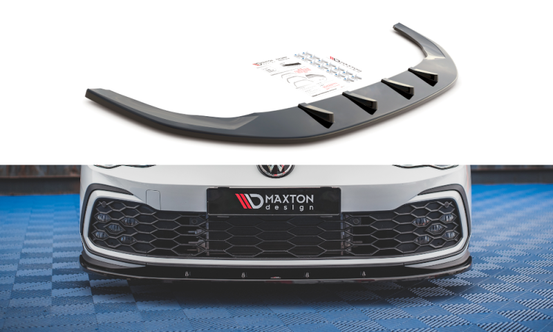 Maxton Front Ansatz für Volkswagen Golf 8 GTI schwarz Hochglanz VW-GO-8-GTI-FD1-G