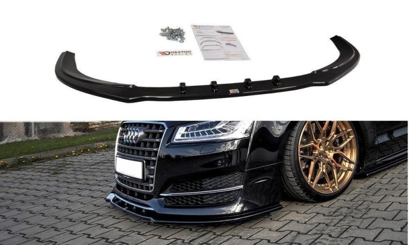 Maxton Front Ansatz V.1 für Audi S8 D4 FL schwarz Hochglanz AU-S8-D4-FD1-G