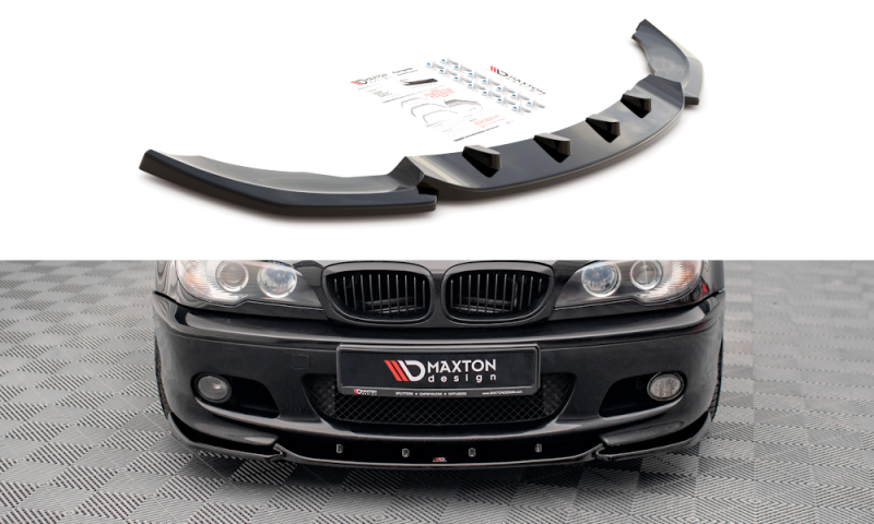 Maxton Front Ansatz V.2 für BMW 3er Coupe M-Paket E46 schwarz Hochglanz BM-3-46-C-MPACK-FD2-G
