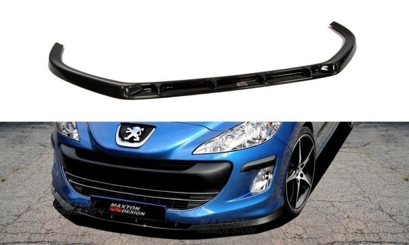 Maxton Front Ansatz für PEUGEOT 308 vor Facelift schwarz Hochglanz PE-308-FD1-G