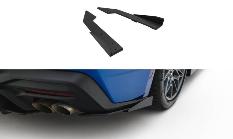 Maxton Street Pro Heck Ansatz Flaps Diffusor + Flaps Ford Mustang GT Mk7 schwarz Hochglanz FOMU7GTCNC-RSD1B+RSF1-G