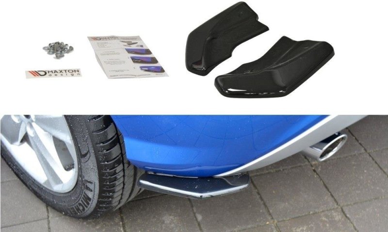 Maxton Heck Ansatz Flaps Diffusor für Audi Q2 Mk.1 schwarz Hochglanz AU-Q2-1-RSD1-G