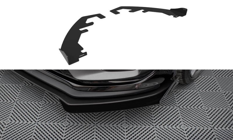 Maxton Front Flaps Ford Fiesta ST Mk8 Facelift schwarz Hochglanz FOFI8FSTCNC-FSF1-G