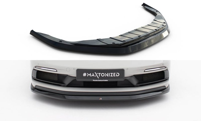 Maxton Front Ansatz V.1 Porsche 718 Cayman GTS 982c schwarz Hochglanz PO-CA-718-GTS-FD1-G