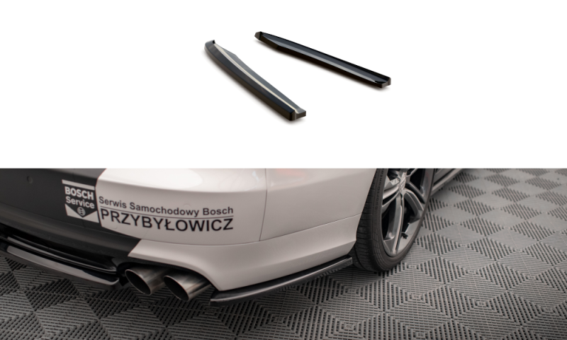 Maxton Heck Ansatz Flaps Diffusor für Audi S8 D4 schwarz Hochglanz AU-A8-D4-SLINE-RSD1-G