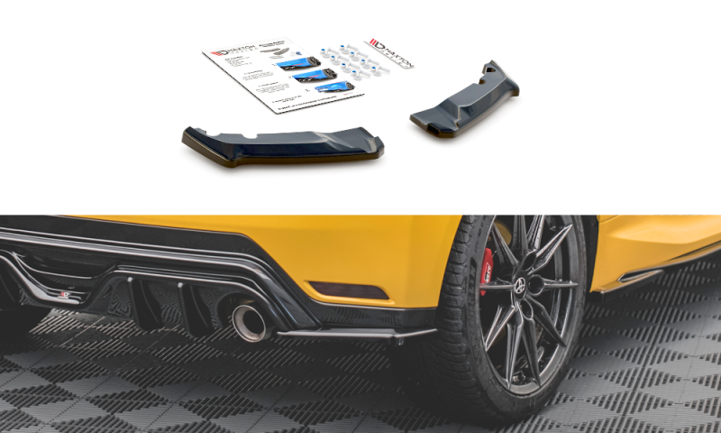 Maxton Heck Ansatz Flaps Diffusor V.3 für Toyota GR Yaris Mk4 schwarz Hochglanz TO-YA-4-GR4-RSD3-G