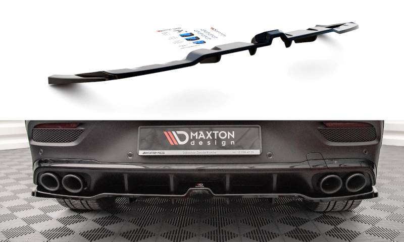 Maxton Mittlerer Diffusor Heck Ansatz DTM Look für Mercedes-AMG GLE Coupe C167 schwarz Hochglanz ME-GLE-C167-AMG-RD1G+RD2-G